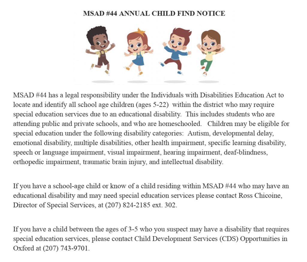 Child Find Notice