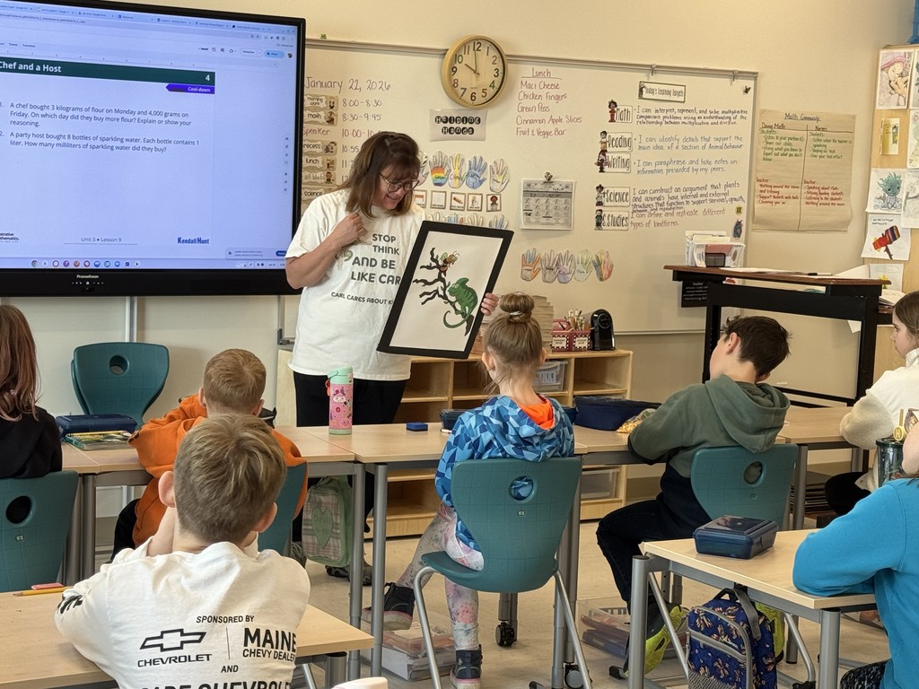 Chameleon Carl Visits Mrs. Seymour's 4th Grade Class