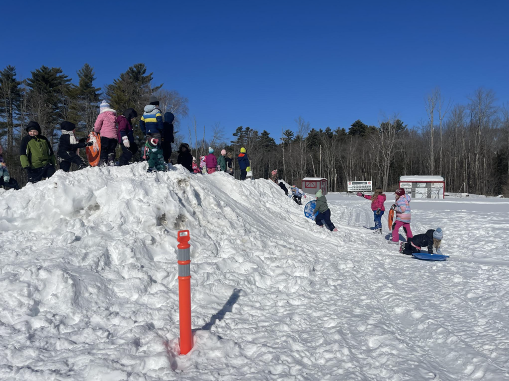 snow hill with kids 2