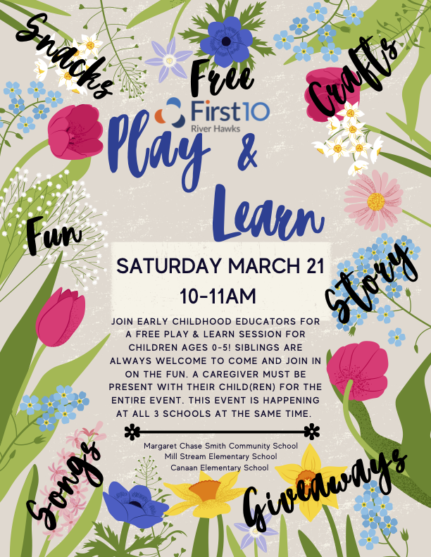 Flyer for Play and Learn Event