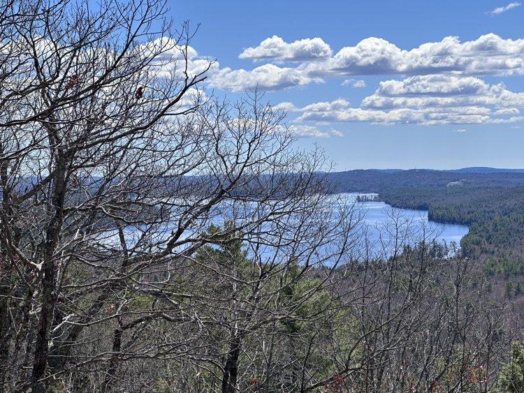 another view of belgrade lakes from the top of Pleasant Mountain