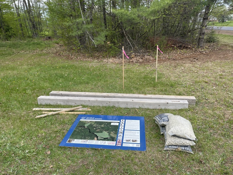 trail signs and materials to install them