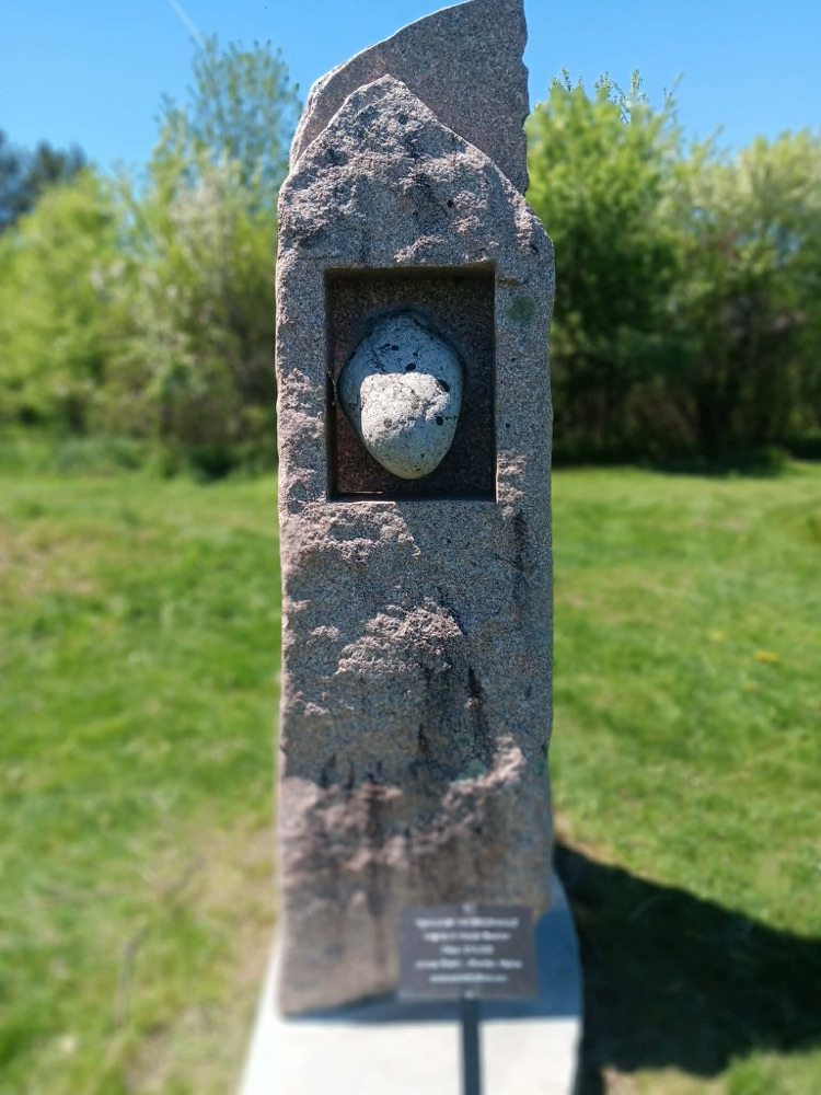 stone item at the Viles arboretum