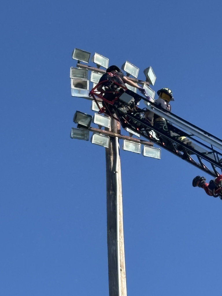 SFD replacing field lights with ladder truck