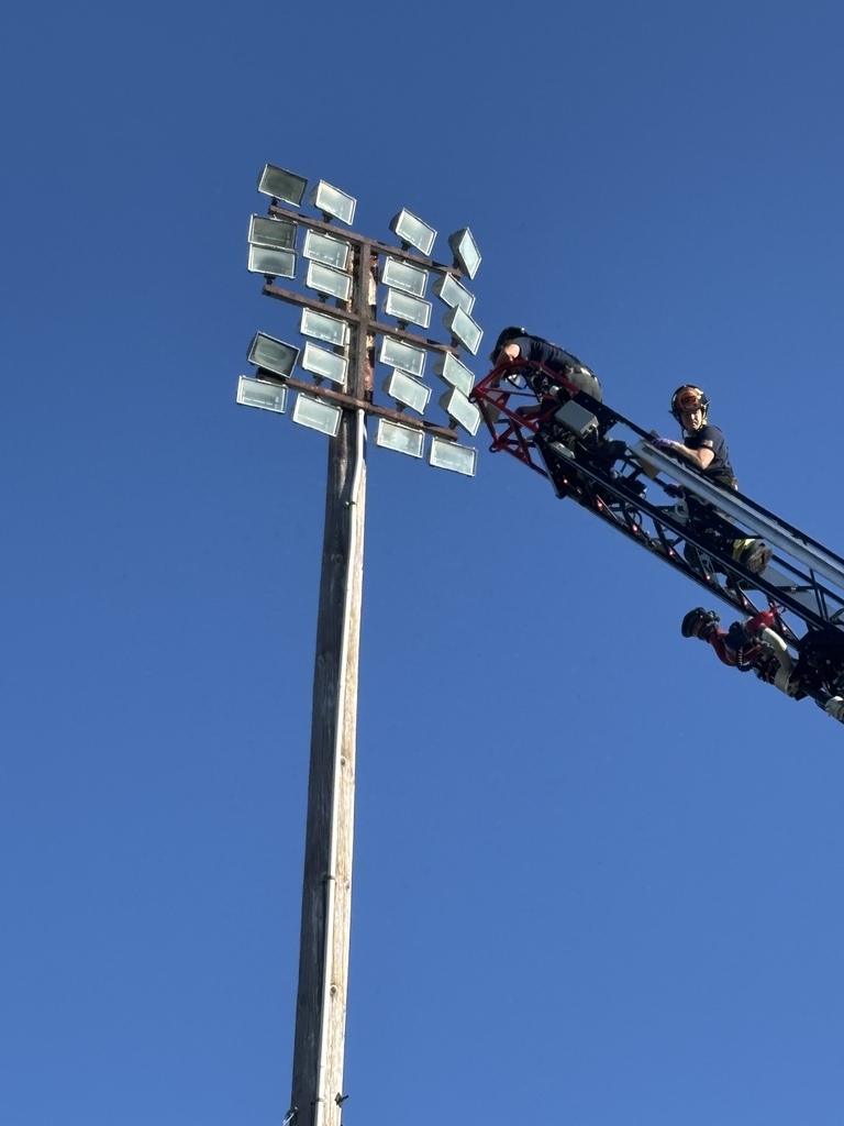 SFD replacing field lights with ladder truck