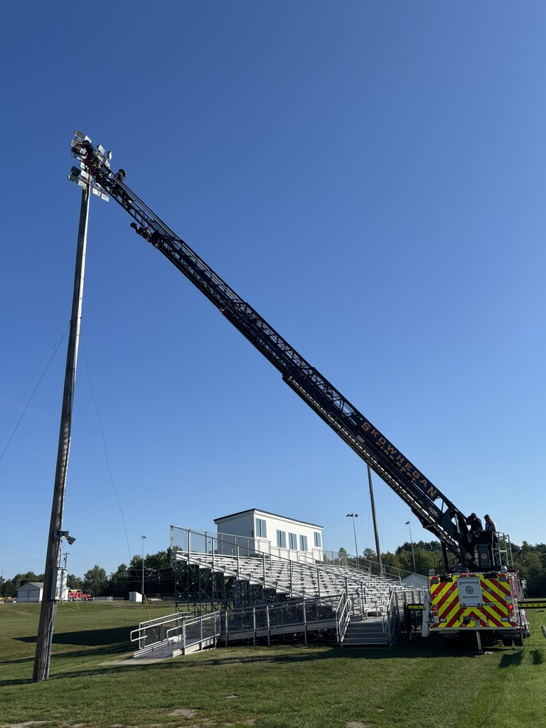 SFD replacing field lights with ladder truck