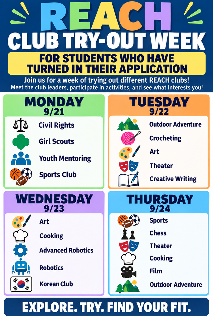 REACH Club Try-Out Flyer