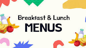 lunch menu clipart
