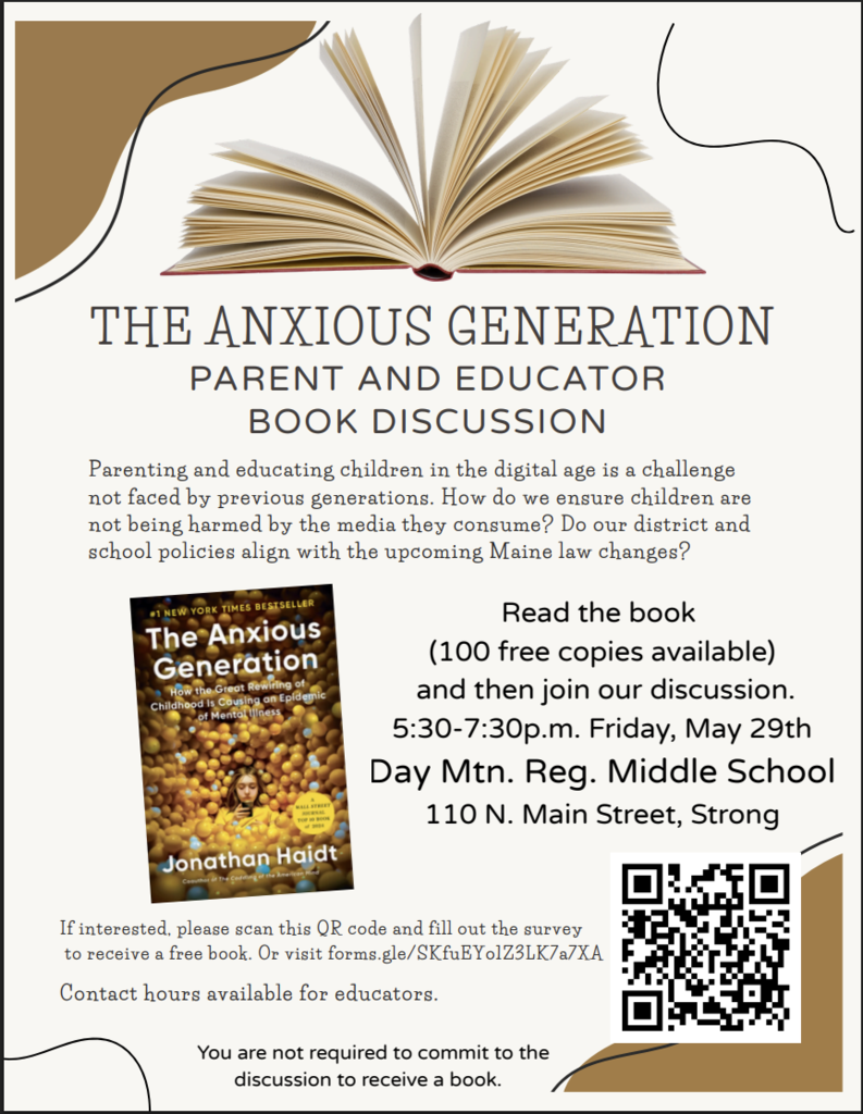 The Anxious Generation Book Discussion Flyer