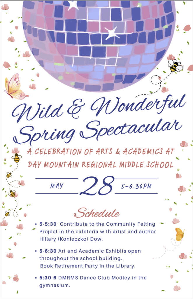 Disco Ball and spring critters flyer 