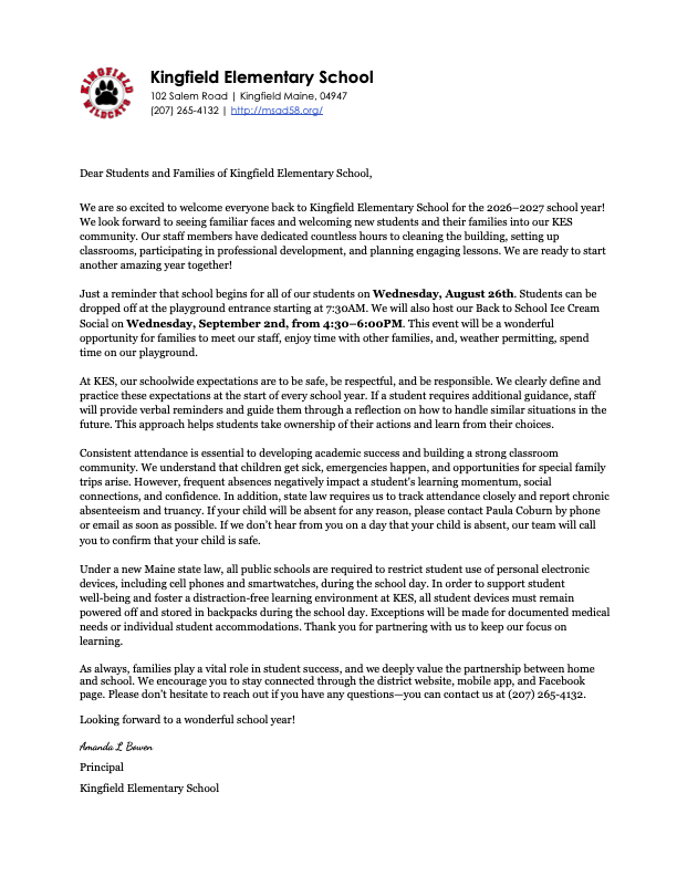 26-27 Back to School Letter