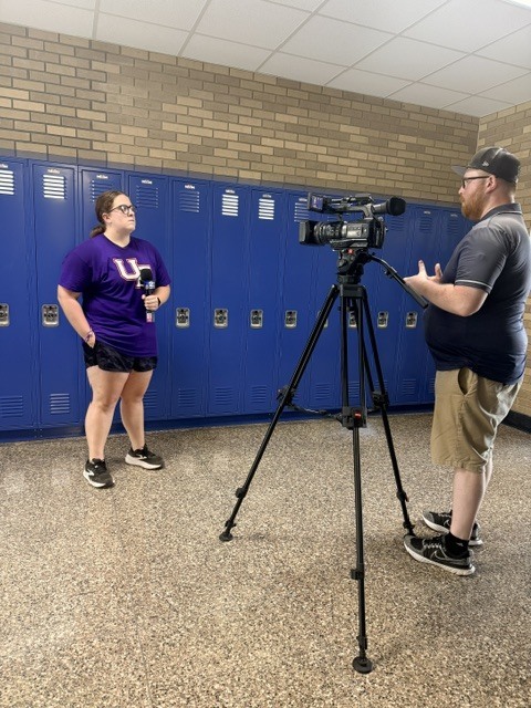 Maddy doing an interview
