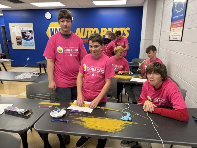 Shakamak students participating in STEM activities.