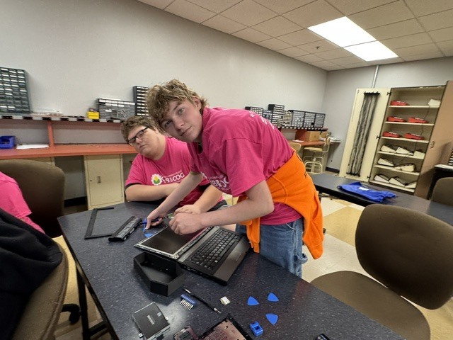 Shakamak students participating in STEM activities.