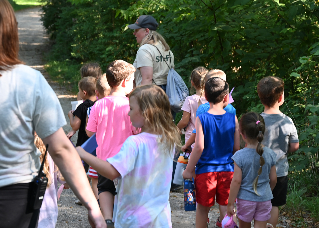 kids on a walk