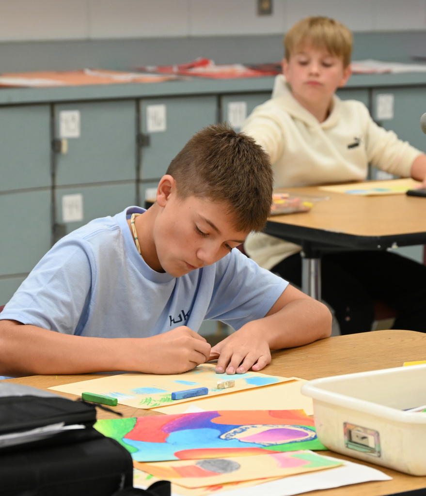 student drawing