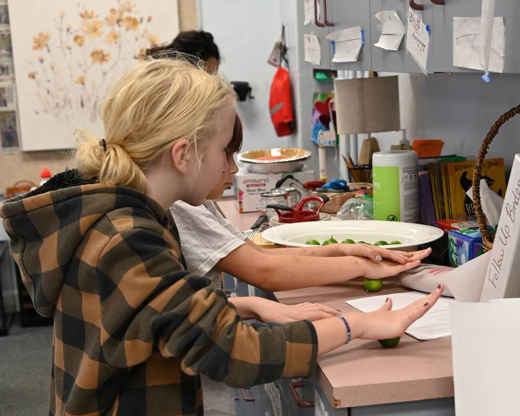 two kids rolling limes