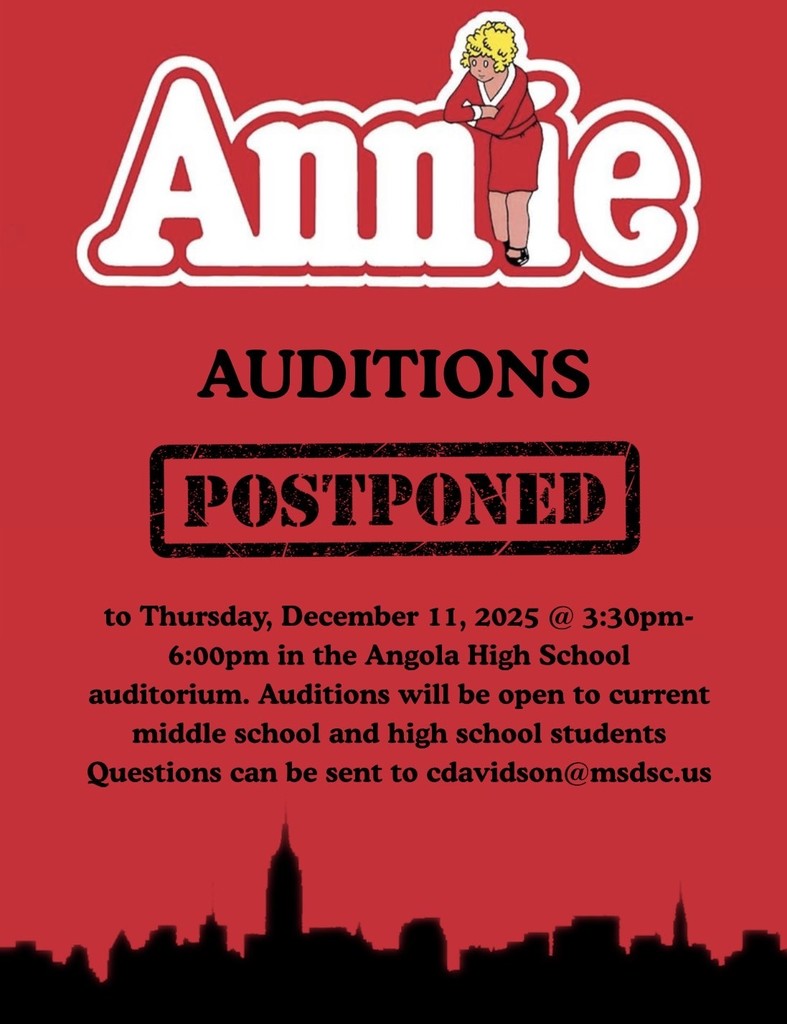 Annie Auditions Postponed to Dec 11