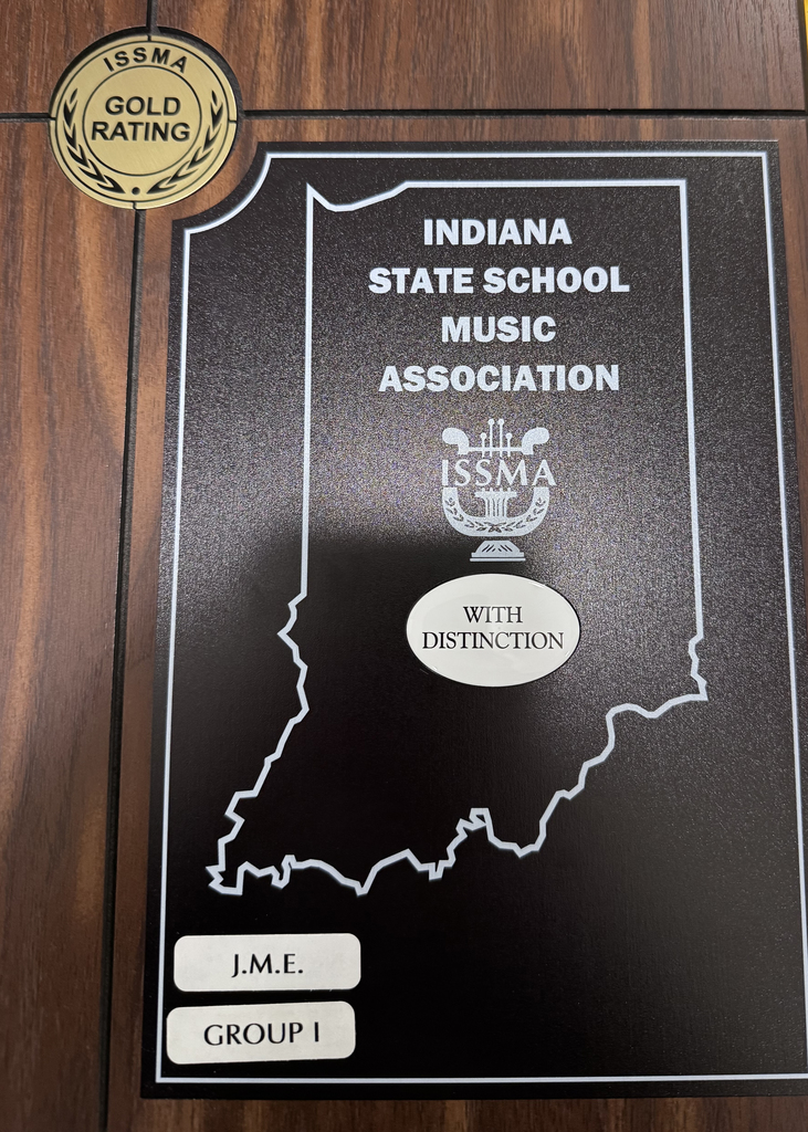 Indiana State School Music Association Gold award Group I
