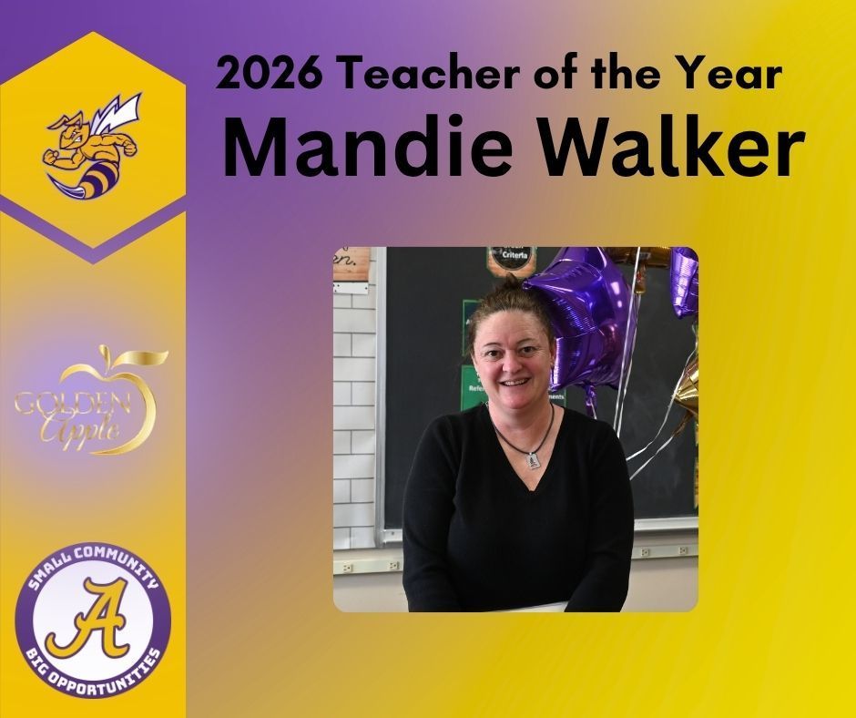 Mandie Walker Teacher of the year AHS