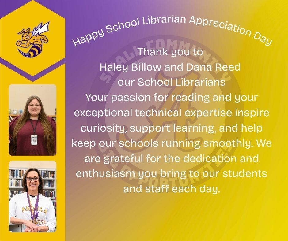 Thank you to ALL our School Librarians Your passion for reading and your exceptional technical expertise inspire curiosity, support learning, and help keep our schools running smoothly. We are grateful for the dedication and enthusiasm you bring to our students and staff each day.