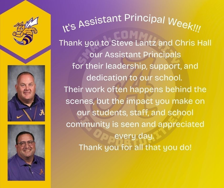Thank you to our K–12 Assistant Principals for your leadership, support, and dedication to our schools. Your work often happens behind the scenes, but the impact you make on our students, staff, and school community is seen and appreciated every day. Thank you for all that you do!