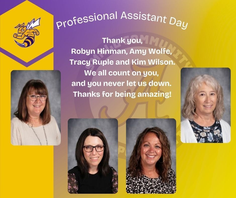 Thank you, Robyn Hinman, Amy Wolfe,  Tracy Ruple and Kim Wilson. We all count on you,  and you never let us down.  Thanks for being amazing!