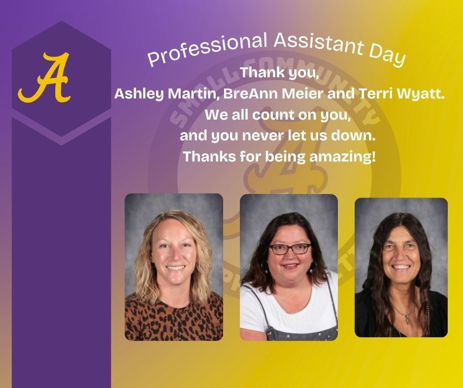 Thank you, Ashley Martin, BreAnn Meier and Terri Wyatt. We all count on you,  and you never let us down.  Thanks for being amazing!