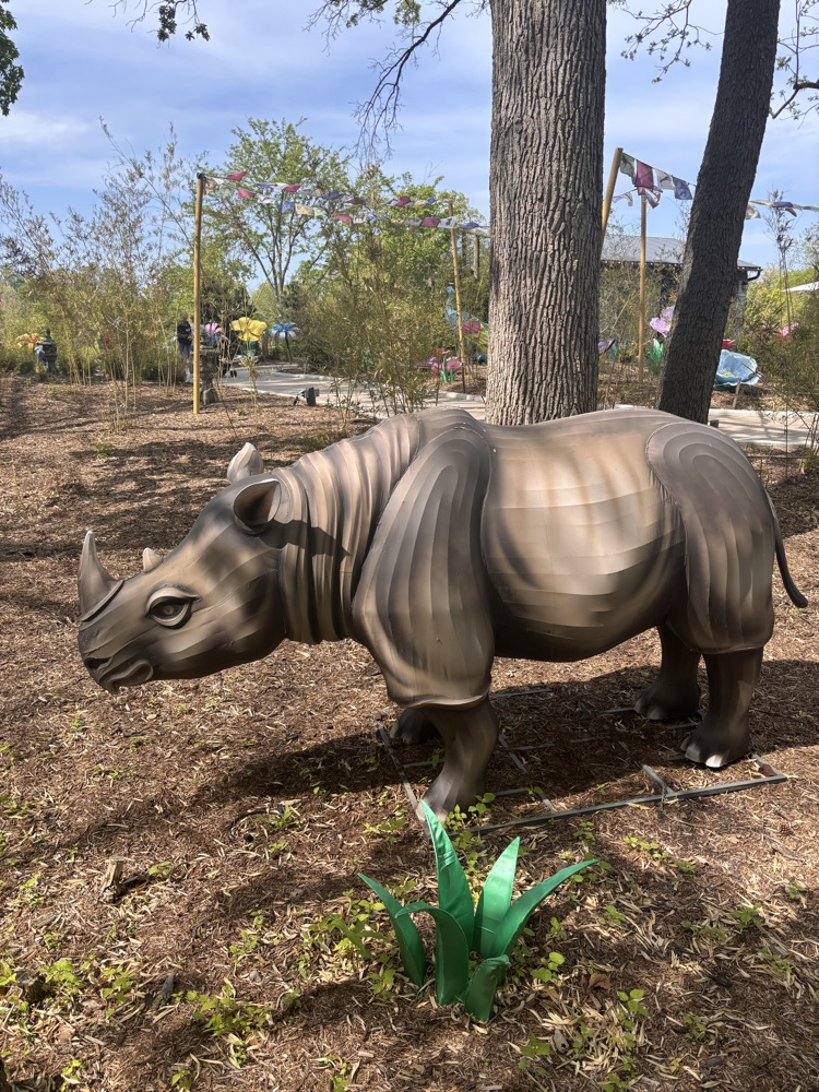statue of a rhino