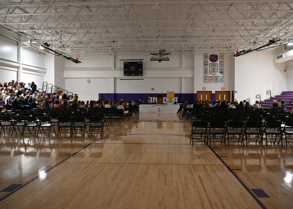 gym set with chairs for National Junior Honor society