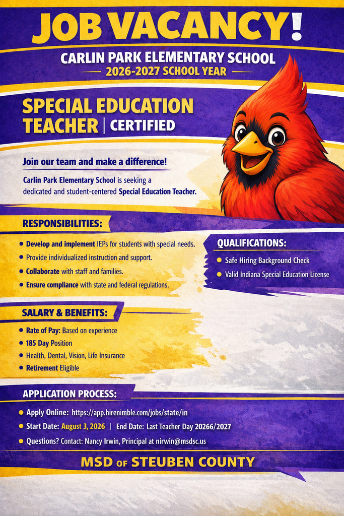 Flyer Seeking a Special Education Teacher
