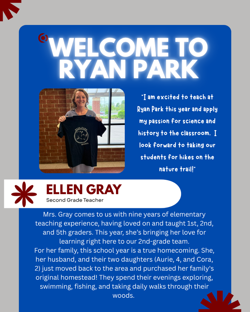 Welcome Ellen Gray to Ryan Park! 
