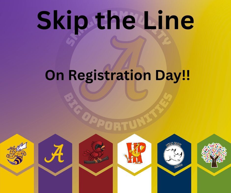 Skip the line on Registration day