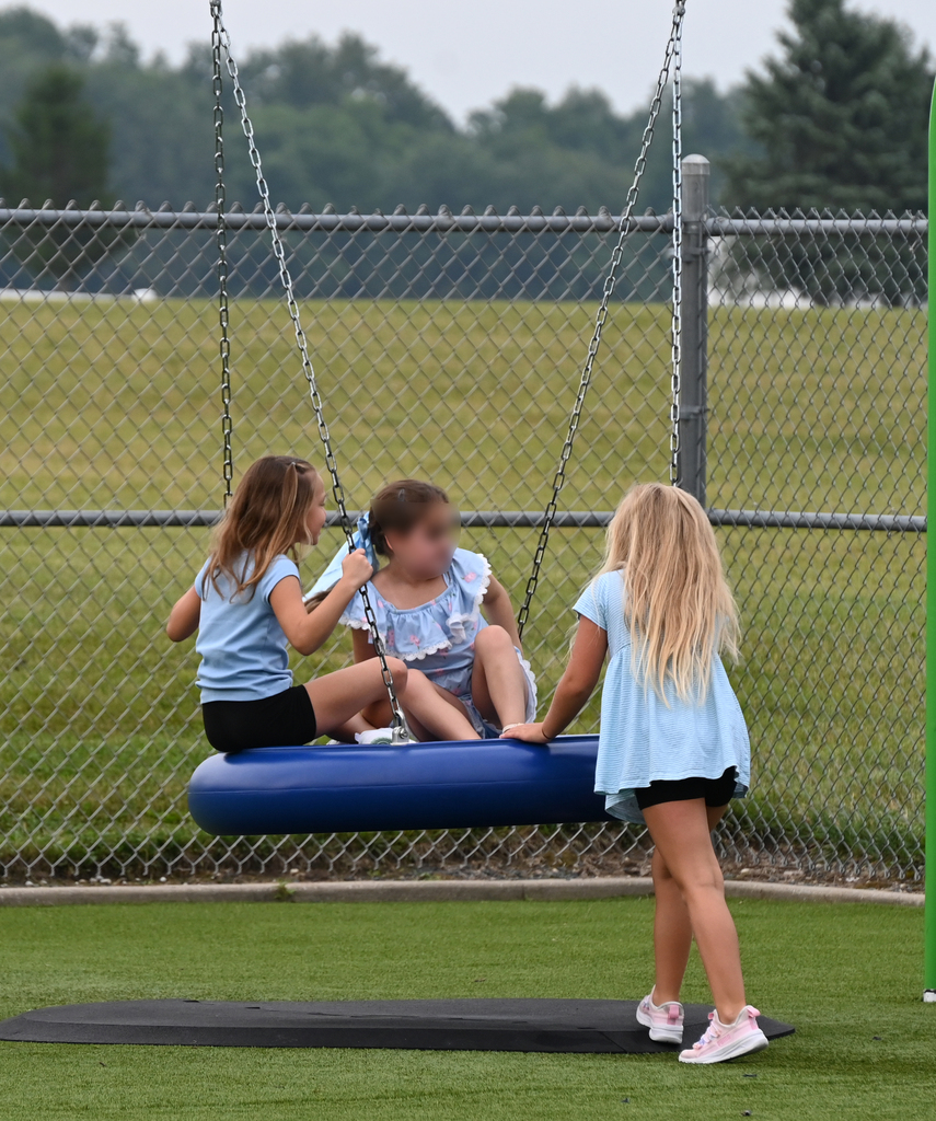 Children playing on a playground