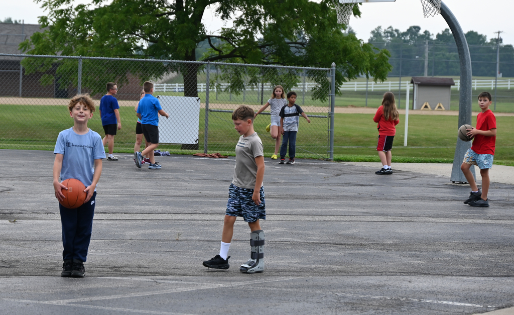 students playing on a playground