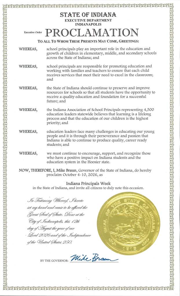 Principal Week Proclamation