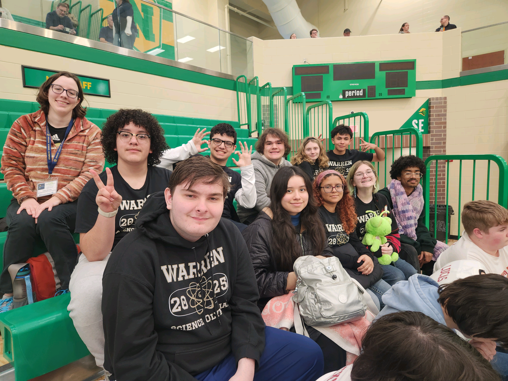 Photo of the members of Science Olympiad waiting for the award ceremony to start.