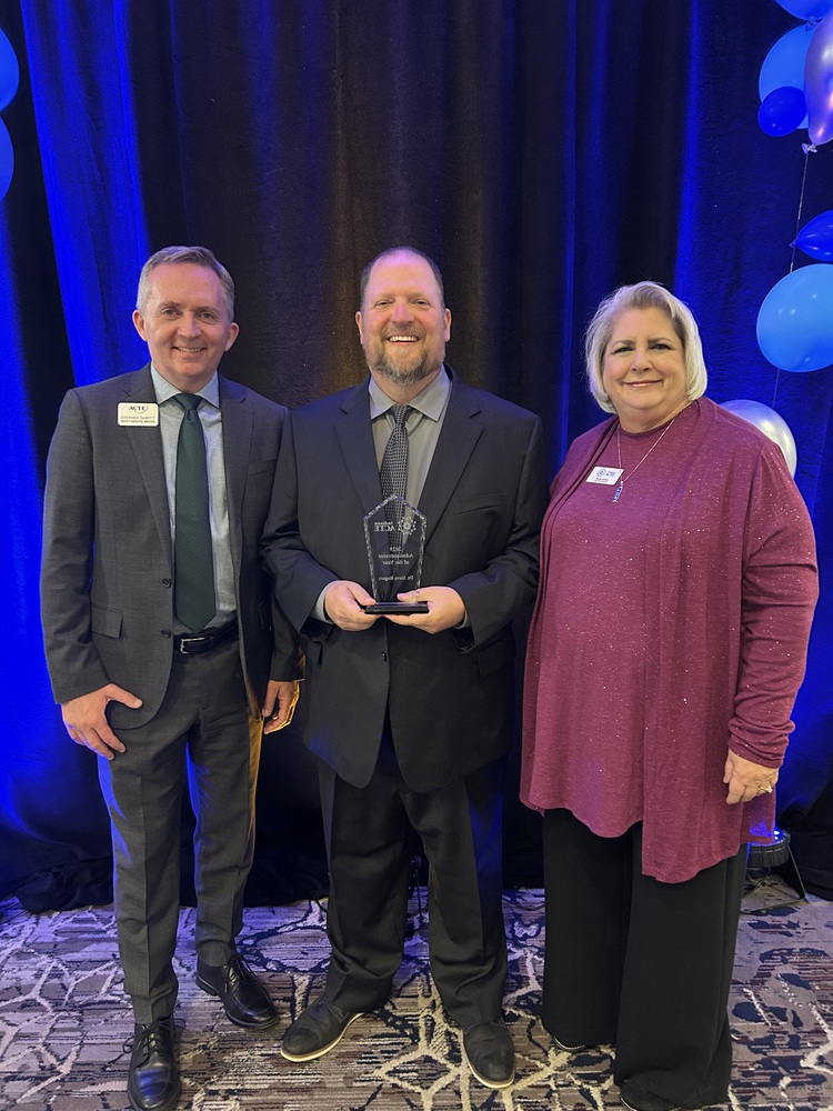 Dr. Rogers with 2 other ACTE members after winning the Indiana ACTE award