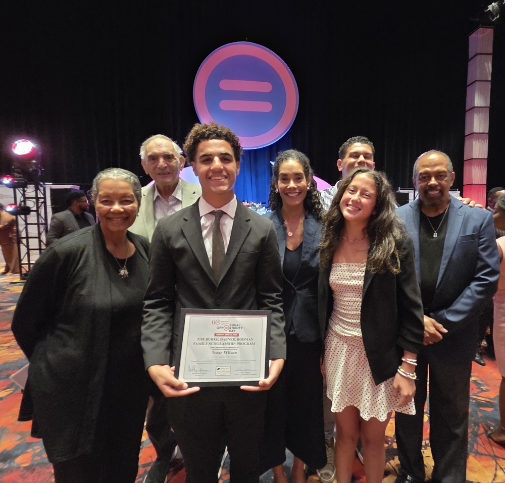Isaac Wilson receiving IUL Scholarship