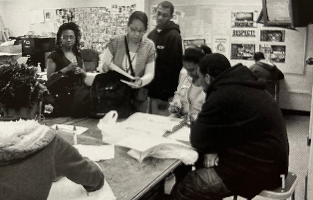 LaTonya Mason talks to students in a photo from the 2011 WCHS yearbook