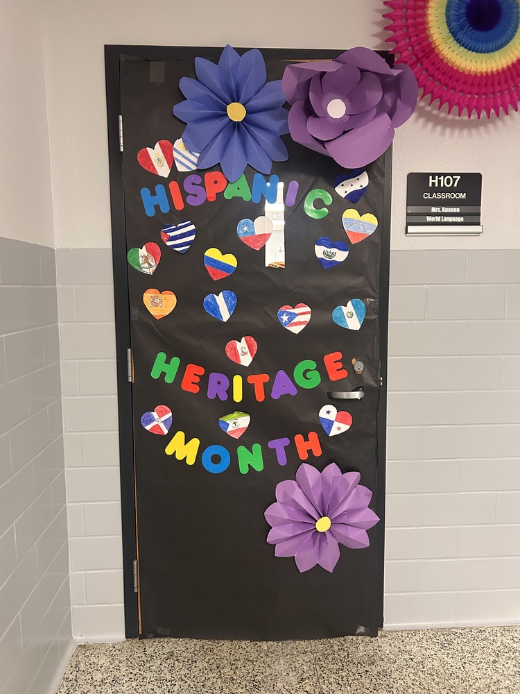 Photo of Mrs Kuonen's Hispanic Heritage Month Themed Door