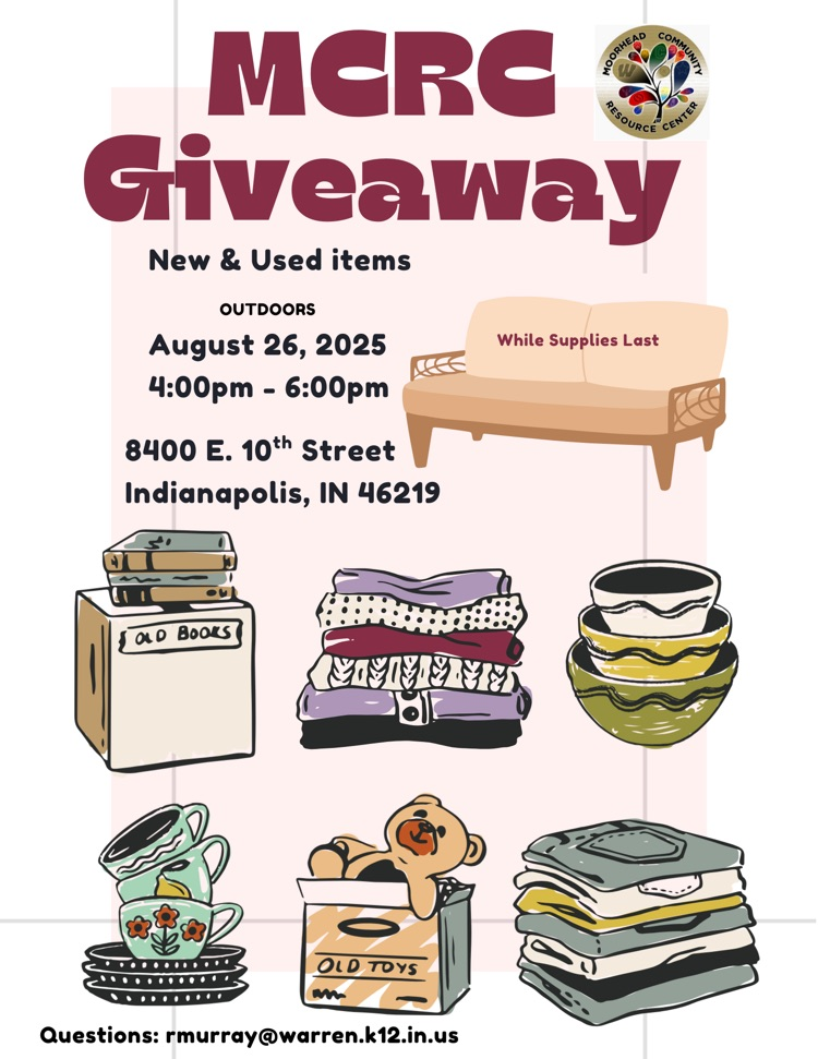 Giveaway at MCRC today 4-6