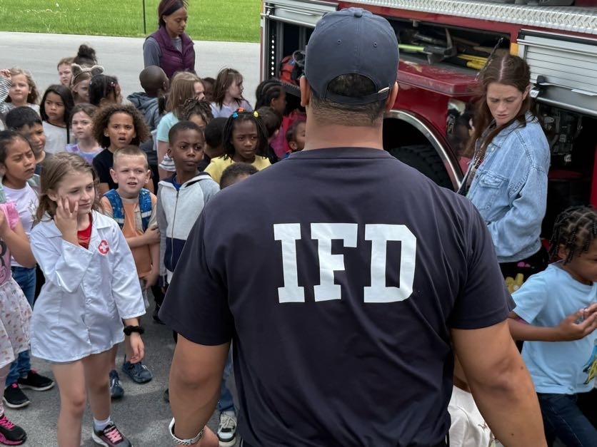 Fireman and kids