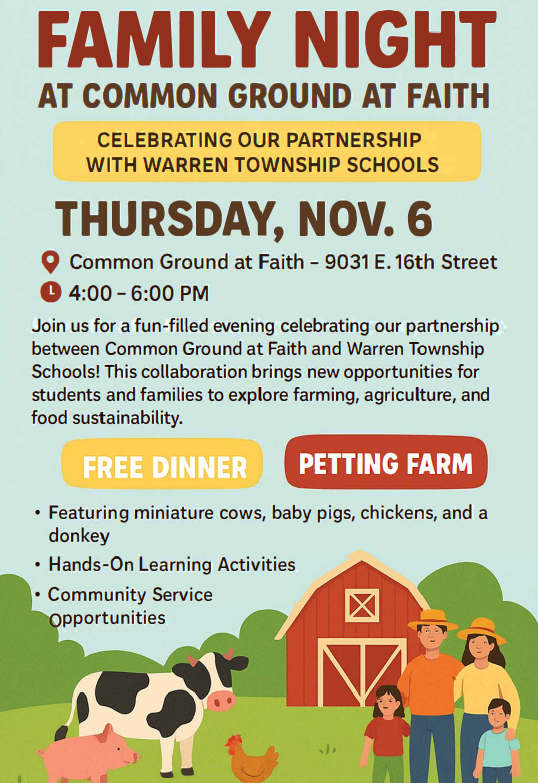 Family Night at Common Ground at Faith!