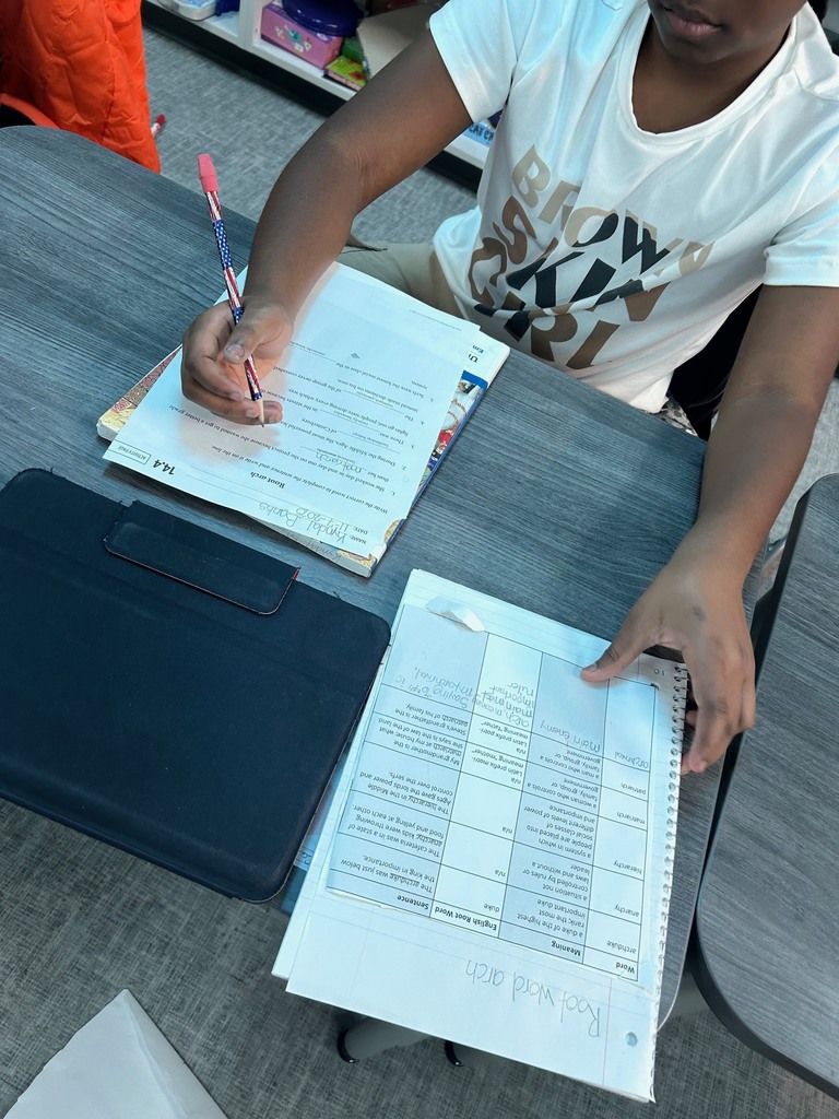 Fourth grade students work on morphology of the root arch.