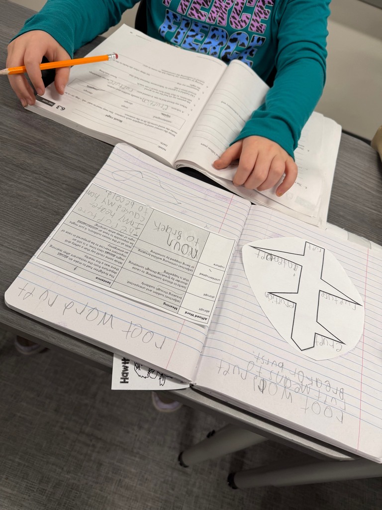 Students using their interactive notebook to complete an activity page in CKLA.