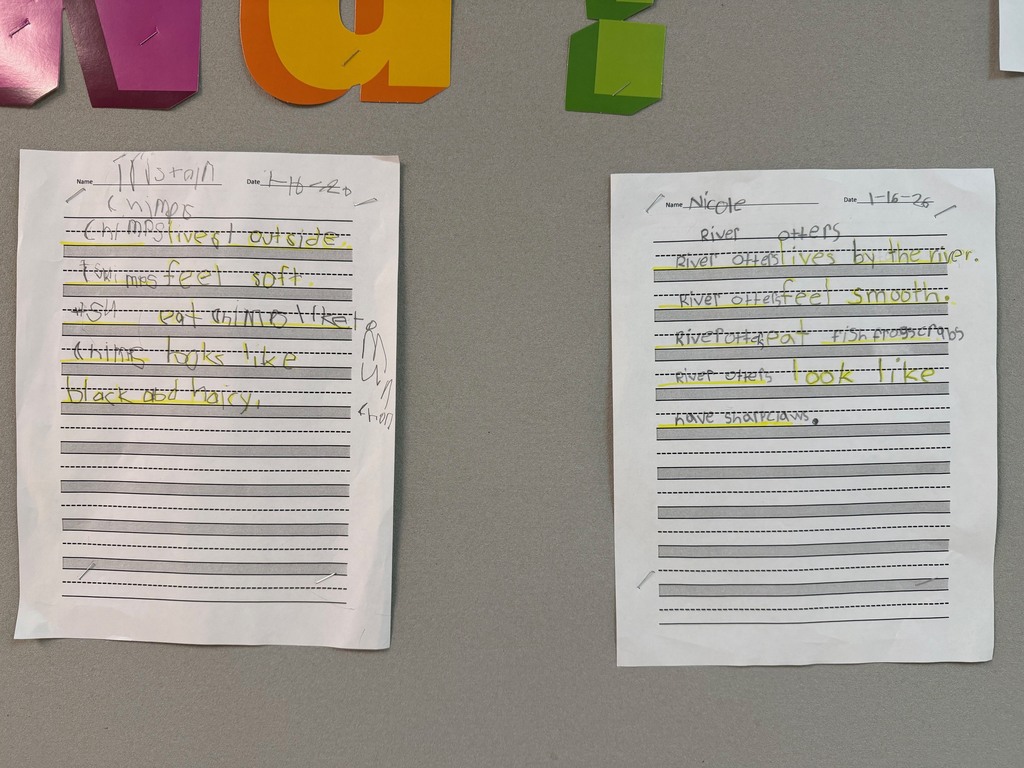 1st grade writing