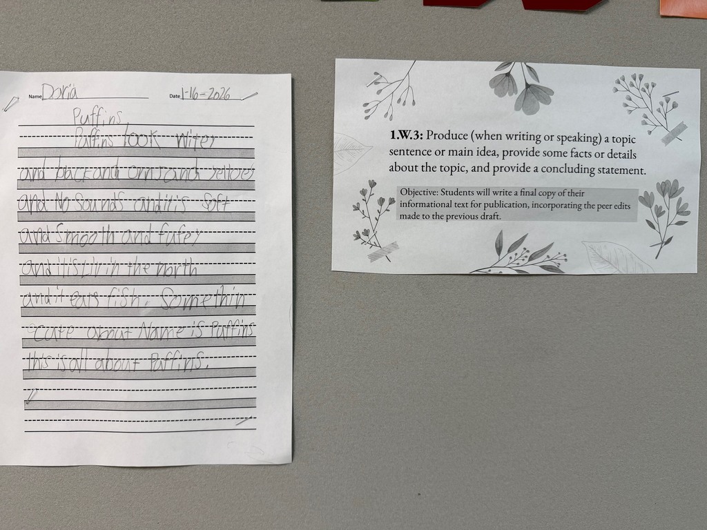 1st grade writing