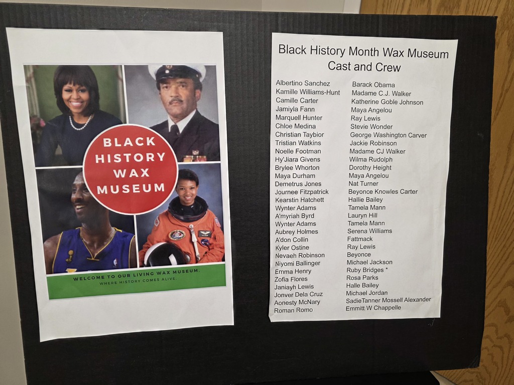 Wax Museum- Our 8th graders did an AMAZING JOB!!!