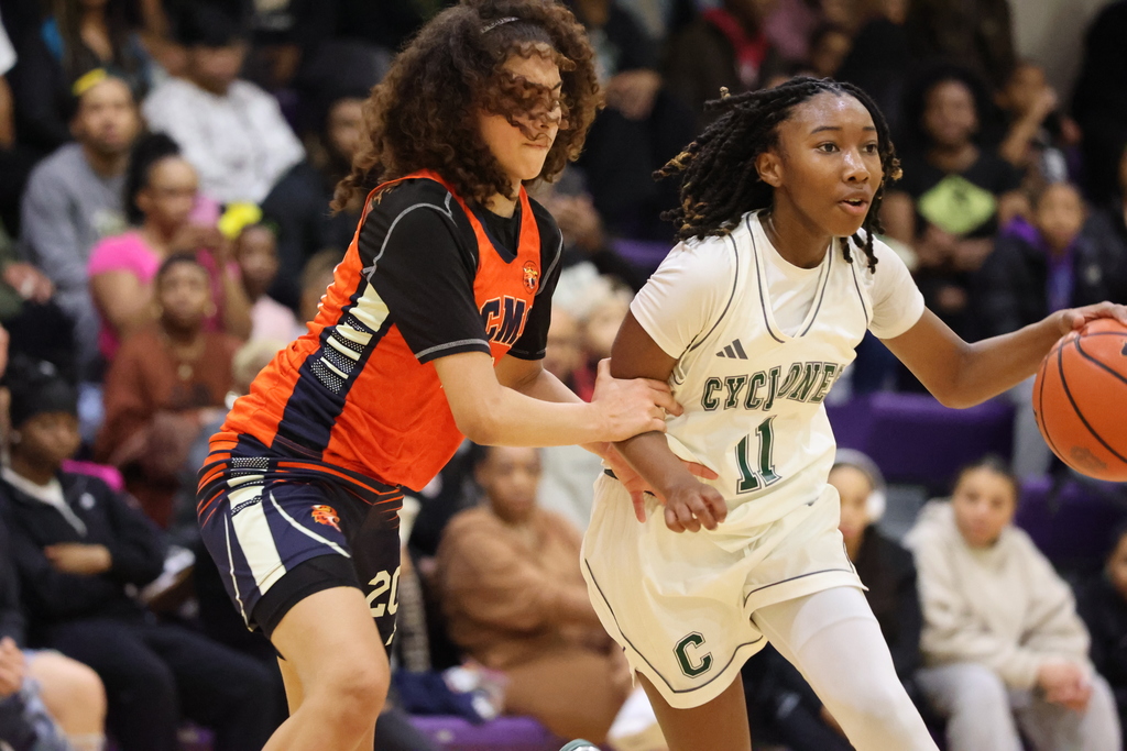 Determination to keep going. Looks like a foul to me.